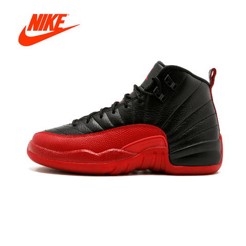 Original New Arrival Authentic NIKE Air Jordan 12 Retro BG AJ 12 Women's 153265-002 Basketball Shoes Sneakers Breathable Outdoor