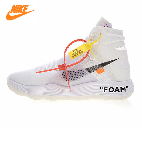 Nike HYPERDUNK 2017 FK OFF-WHITE Men's Basketball Shoes, White, Shock-absorbing Impact Resistant AJ4578-100