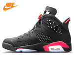 Nike Air Jordan 6 Black Infrared AJ6 Men Basketball Shoes, Black & Red, Shock Absorption Anti-Slip Support  Balance 384664 023