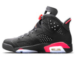 Nike Air Jordan 6 Black Infrared AJ6 Men Basketball Shoes, Black & Red, Shock Absorption Anti-Slip Support  Balance 384664 023