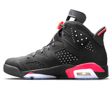 Nike Air Jordan 6 Black Infrared AJ6 Men Basketball Shoes, Black & Red, Shock Absorption Anti-Slip Support  Balance 384664 023