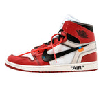 Nike The 10: Air Jordan 1 "OFF WHITE" Men's Basketball Shoes , Red, Shock Absorption Wear Resistant Breathable AA3834 101